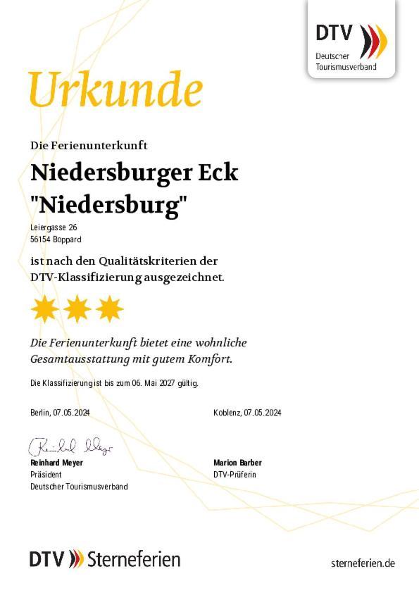 Apartamento Niedersburger Eck, Wandern, Radfahren, Geniessen, Erholen Boppard Exterior foto